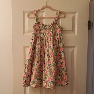Janie and Jack Pink and Green Floral Dress